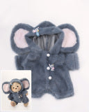 HugMeNow Fluffy Little Elephant Bear | Handmade Jointed Teddy Bear Gift