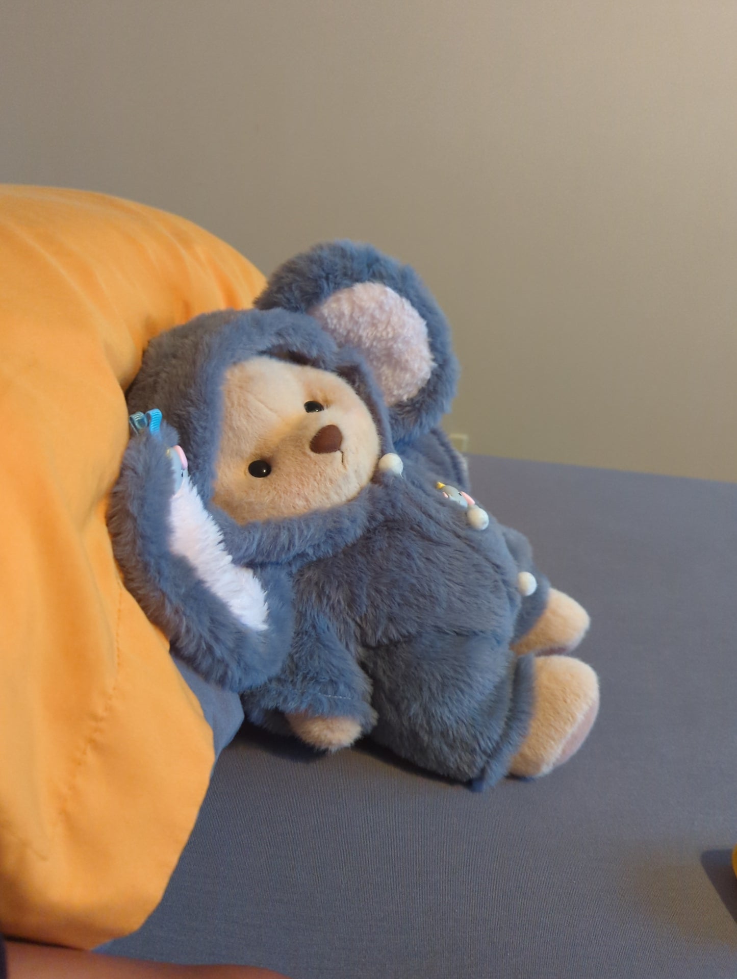 HugMeNow Fluffy Little Elephant Bear | Handmade Jointed Teddy Bear Gift