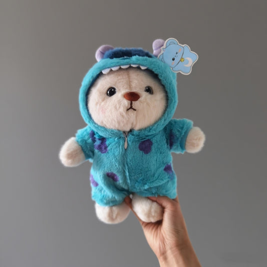 HugMeNow Fluffy Dinosaur Bear | Handmade Teddy Bear Gift